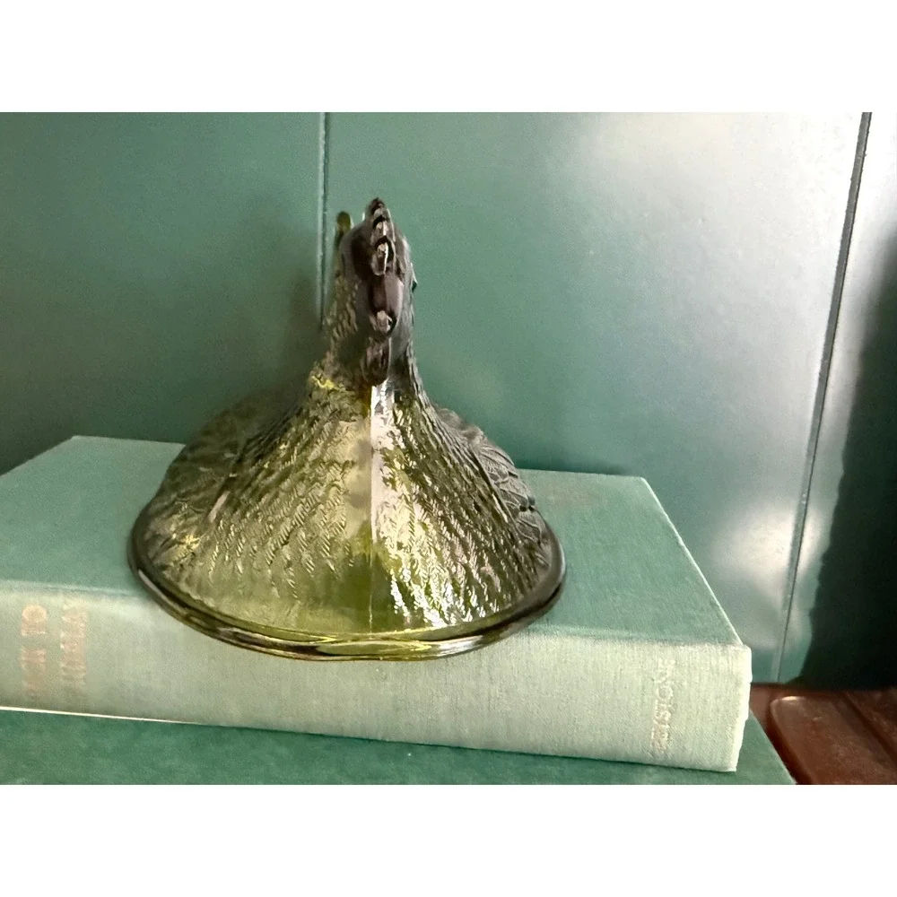 Indiana Glass Hen on Nest Covered Dish | Vintage Chicken Candy Dish |